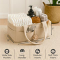 Baby Diaper Caddy Organizer, Nursery Basket, Cream Corduroy