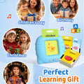 Talking Flash Cards for Toddlers 1-3, Upgraded 248 Sight Words Montessori Speech Therapy Toy, Autism Sensory Educational Learning Toys, Birthday Gifts for Boys Girls (Blue)