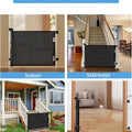 Retractable Baby Gate,Mesh Baby Gate or Mesh Dog Gate,33.6" Tall,Extends up to 55" Wide,Child Safety Gate for Doorways, Stairs, Hallways, Indoor/Outdoor (Black 33.6"X55")