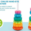 Baby Spinning Stacking Toy – Stacking Toy for Babies Autism Toys Spiral Stacker Toy Rainbow Spinning Wheel Toy for Focus, Dexterity, Brain Development,Interactive Learning Birthday Gift