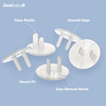 Outlet Plug Covers (32 Pack) Clear Child Proof Electrical Protector Safety Caps - Jool Baby