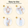 Organic Cotton Baby Swaddle Blanket Newborn Swaddle Sack, Swaddler 7-14 Lb