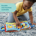K’S Kids My First Activity Book, Soft Cloth Baby Book with Infant Toys—Puppets, Crinkles, Buttons, Buckles & Clock, Machine Washable Montessori Baby Toys for Kids 0–24 Months