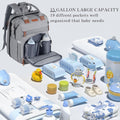 Baby Diaper Bag, Backpack with Changing Table, Insulated Pacifier Case, Multifunctional Waterproof Travel Diaper Bag