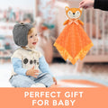 Fox Lovey for Baby Orange Soft Security Blanket Unisex Lovie Gift for Newborn Toddler 16 Inch