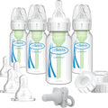 Options+ Slow Flow Preemie and Newborn Anti-Colic Bottle Set with 4Oz Bottles and Happypaci