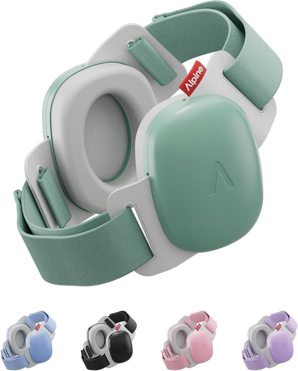 Muffy Baby Comfort - Baby Ear Protection Noise Cancelling - CE & ANSI Certified - Unique Headband for Safe Fit & Comfort - Multi-Adjustable for Ages 3-48 Months - 24Db Sound Reduction, Green