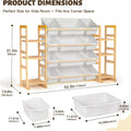 Toy Storage Organizer, 4-Tier with 6 Storage Cubbies and 12 Bins Bedrooms Living Rooms Nursery and Playrooms Kids Bin Shelf 3-In-1 Bookshelf Smooth Rounded Edges 2 Size Bins 4 Large 8 Small