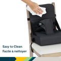 Feed 'N Fold Travel Feeding Booster - Lightweight, Compact & Portable with Carry Strap, Ample Storage & Secure Harness for Baby and Toddler Mealtimes - Mineral Graphite