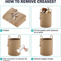 Jute Rope Laundry Hamper Basket. 58L Tall Baby Nursery Hamper