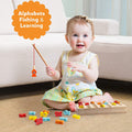 Wooden Magnetic Fishing Game, ABC Alphabet Color Sorting Puzzle