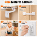 Baby Proofing Kit 60 Packs- Child Proof Essentials Set with Invisible Cabinet Locks, Corner Guards and Outlet Covers, Gurniture Anchors Baby Safety Products - Complete All-In-One Super Value Child Proof Kit