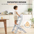 Fully Washable Baby High Chair, 220 LBS Convertible Growing High Chairs for Babies, Toddlers & All Ages, with Soft Cushion, Adjustable Seat & Tray, Grey