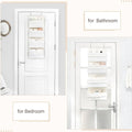 over the Door Organizer 4 Pockets Hanging behind Door Storage, White