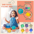 Montessori Sensory Baby Toys, 6 in 1 Early Educational Learning Toy Set