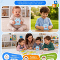 Talking Flash Cards for Toddlers 1-3, Upgraded 248 Sight Words Montessori Speech Therapy Toy, Autism Sensory Educational Learning Toys, Birthday Gifts for Boys Girls (Blue)
