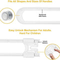 [6 Packs]  Sliding Cabinet Locks Child Safety,Great for Baby Proofing for Both Cabinet Knob and Cabinet Handle,Proof Your Kitchen,Bathroom,Storage Door,Easy Install without Drilling or Adhesive
