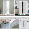 Metal Bifold Door Lock - Double Door Child Safety Locks Keep Toddler, Cats&Dogs Out of Closets, Cabinets, Pantry - No Need Install (1PC)