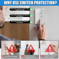 Child Proof Light Switch Guards, Tamper-Resistant Cover Protects against Accidental Switching by Kids and Adults, Easy Adult Access, Fits Standard Toggle Switches (Clear, 4-Pack)