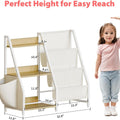 3 Tier Kids Bookshelf and Toy Storage, Burlywood