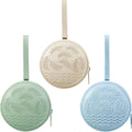 3 Pack Silicone Pacifier Holder Case, Portable Travel Pacifier Pouch for Newborns, Bpa-Free Silicone Pacifier Storage Container for Boys & Girls (Green, Blue, Cream)