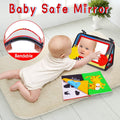 Tummy Time Baby Mirror Toy, Black and White High Contrast Baby Newborn Toys 3 6 12 Months, Montessori Crinkle Cloth Book Sensory Activity Development Gift for 0-6 Months Infant Boys Girls Gift