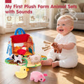 Surprise Barn with Stuffed Farm Animals for Baby Toys 6-12 Months