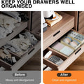 Drawer Organizer Clothes 18 Pack - Foldable Baby Organizers and Storage & Dresser Organizer for Bedroom, Closet - Nursery Organization Dresser Dividers for Underwear, Sock,Bra, Belt, Tie,Cream