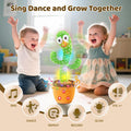 Dancing Talking Cactus Toy for Boys & Girls 18 Months+, Repeating & Singing Mimicking Cactus with English Songs & Adjustable Volume, Great Stocking Stuffer Gift for Kids 2 Years Old