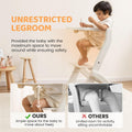 Fully Washable Baby High Chair, 220 LBS Convertible Growing High Chairs for Babies, Toddlers & All Ages, with Soft Cushion, Adjustable Seat & Tray, Grey