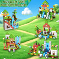 200 Pieces Magnetic Blocks Jumbo Forest Castle, Cute Fun Magnetic Building Blocks Montessori Sensory Stacking Toys for Kids Aged 3 4 5 6 7 8 9 10 11 12 Year Old Boys Girls Gift Christmas