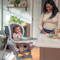 Smartclean Trio Elite 3-In-1 Convertible Baby High Chair, Toddler Chair, and Dining Booster Seat-Slate