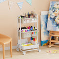 Baby Diaper Caddy Organizer Cart - 3 Tier Rolling Storage Cart with Wheels, Baby Essentials for Nursery Storage, Detachable Dividers - for Crib, Bedroom, Art & Craft Organizer