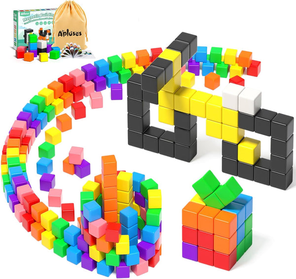 Magnetic Blocks, Magnetic Building Blocks, Magnet Tiles Toddler Toys STEM Sensory Montessori Toys for 3+ Year Old Boys & Girls, Kids Toys Gift Ideal for Toddler with Autism