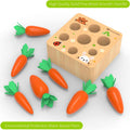 Montessori Carrot Harvest Game Wooden Toys for 1 2 3 Year Old Toddler Gifts