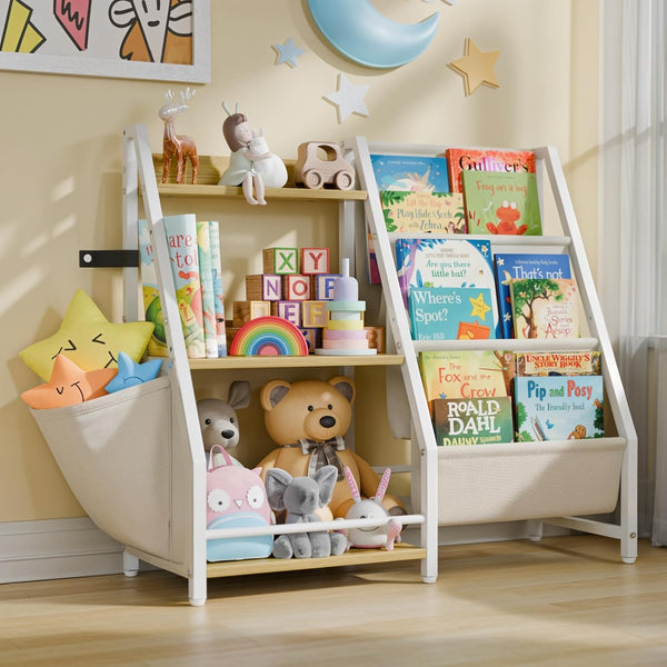 3 Tier Kids Bookshelf and Toy Storage, Burlywood