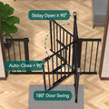 Extra Wide Baby Gate with Cat Door, Catprivilege II, 29-48"