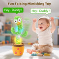 Dancing Talking Cactus Toy for Boys & Girls 18 Months+, Repeating & Singing Mimicking Cactus with English Songs & Adjustable Volume, Great Stocking Stuffer Gift for Kids 2 Years Old