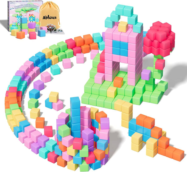 100PCS Magnetic Blocks Cubes, Magnetic Building Blocks Gifts for Kids
