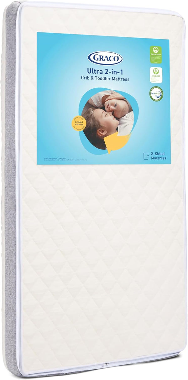 Ultra 2-In-1 Premium Dual Sided Baby Crib & Toddler Bed Mattress