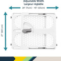 Pressure Mount Easy Fit Security Gate, Fits Spaces between 28" and 40", and 27" Tall, White