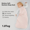 Bubblepanda Bamboo Sleep Sack 6-12 Months 1.0 Tog Soft Baby Sleeping Sacks
