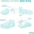 Swing down Bedrail, White by Natural Handmade