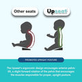 Baby Floor Seat Booster Chair for Sitting up with Removable Tray for Meals and Playtime, Developed with Physiotherapists for Safe and Healthy Hip Development and Posture, Made in Canada (Grey)