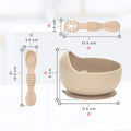 6 Piece Bowls & Training Spoons Self Feeding Set, 100% Food Grade Silicone, Non-Slip Bowl and Utensils for Led Weaning, BPA Free