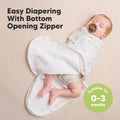 Newborn Swaddles with Zippers, 3Pk Baby Swaddle (Aspire, 0-3M)